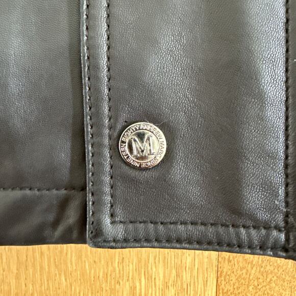 Andrew Marc New York Leather Jacket Size Estimated L Black - Picture 2 of 8